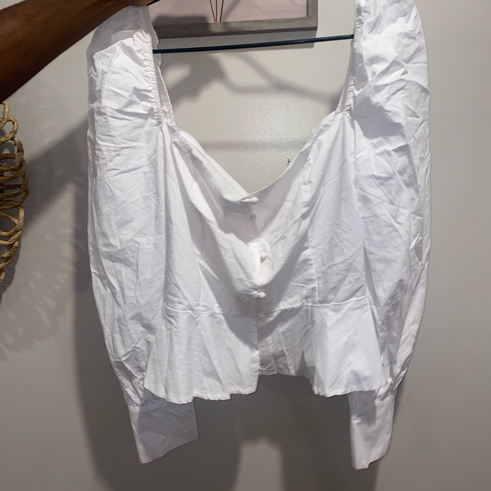 New MissGuided Tall Square Neck Peplum Top